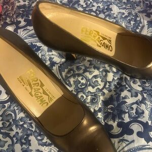 Salvatore Ferragamo Pink Faux Floral Shoes